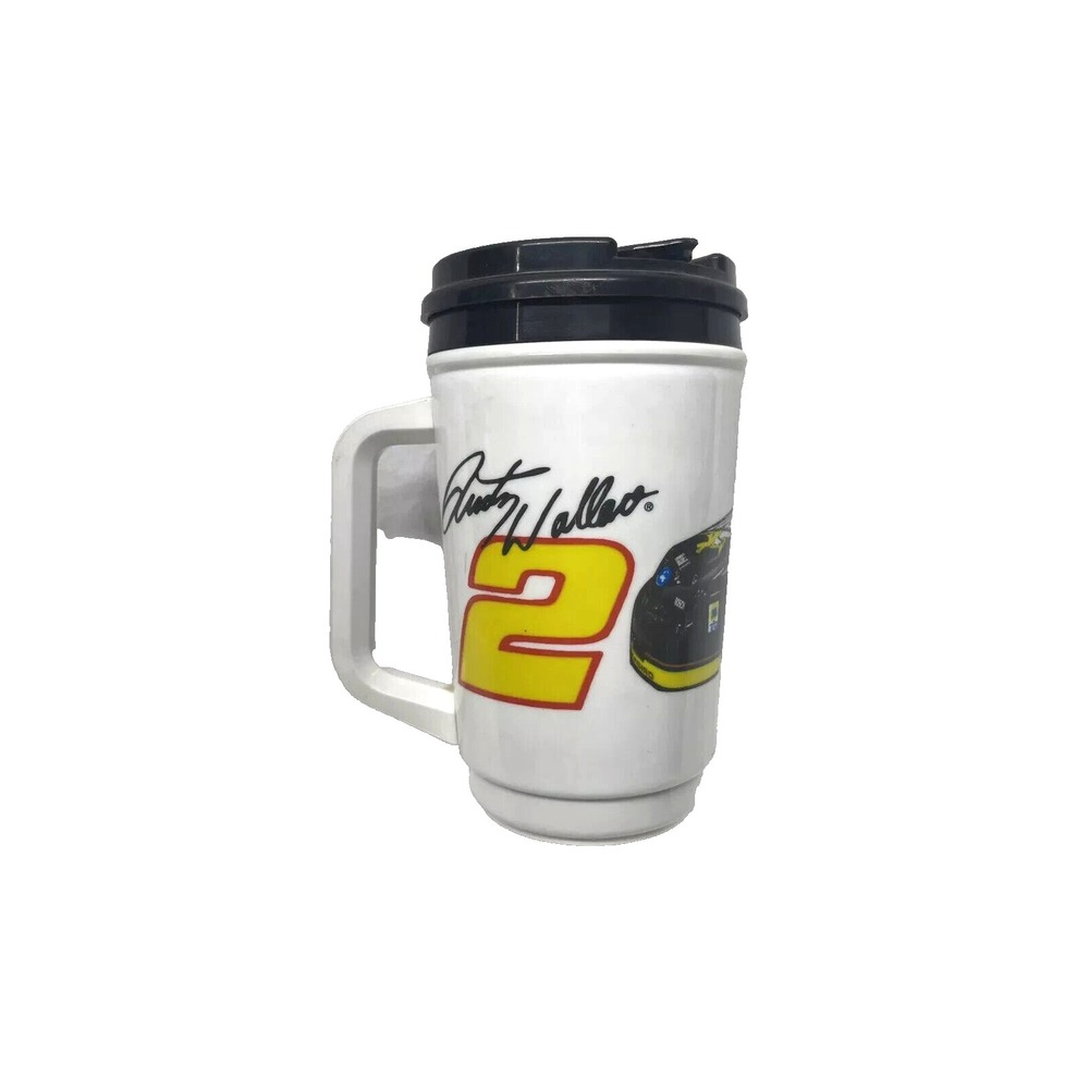 Rusty Wallace #2 NASCAR Racing‎ Team Mug Cup 32 oz Travel Insulated Tumbler VGC